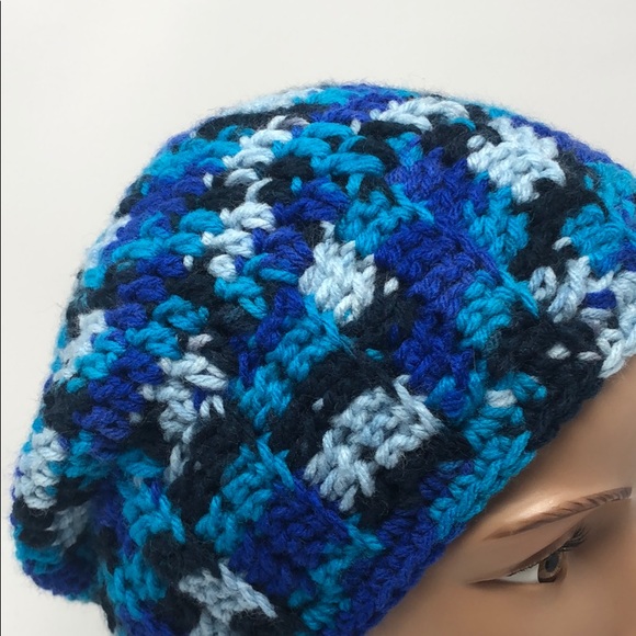 Slouchy winter beanie unisex adult or teen New hand crochet by me - Picture 5 of 6